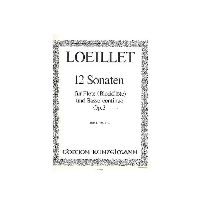 12 Sonaten op.3 Band 1 (Nr.1-3)