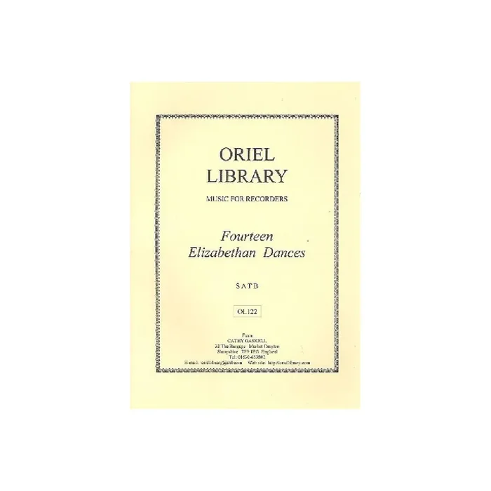 14 Elizabethan Dances . for 4 recorders