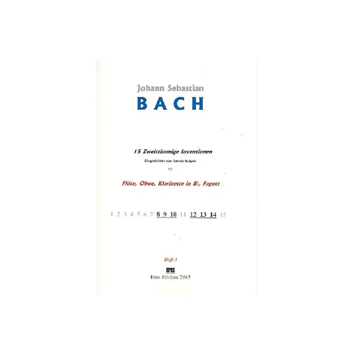 15 zweistimmige Inventionen Band 3