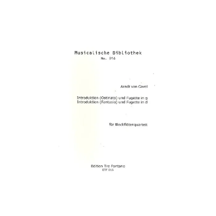 2 Fughetten mit Introduktionen