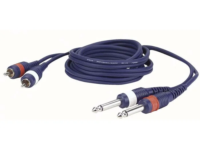 2 Mono Jack to 2 RCA Connector 150cm