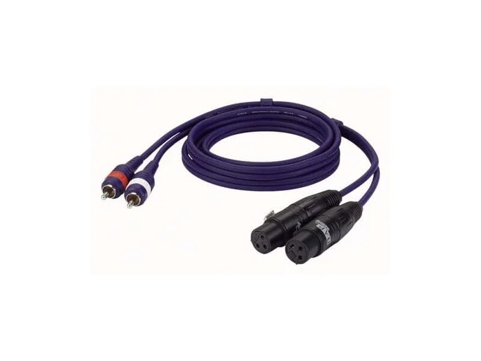2 XLR Female to 2 RCA Connector 3m