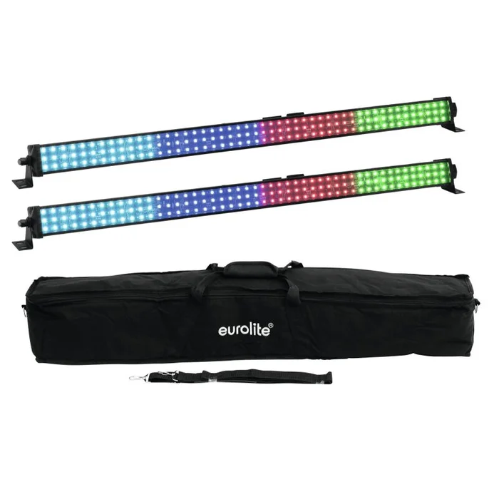 2er Set EUROLITE LED PIX-144 RGB Leiste / Pixel-Bar mit 144 SMD-LEDs mit Transporttasche