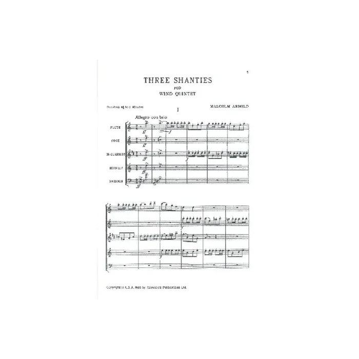 3 Shanties for wind quintet