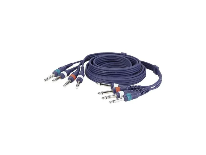 4-fach Klinke auf 4-fach Klinke 6,3mm 1,5m Multicore, Patch, Snake Kabel 150cm