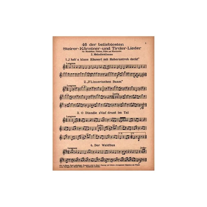 46 der beliebtesten Steirer-, Kärntner- und Tirolerlieder
