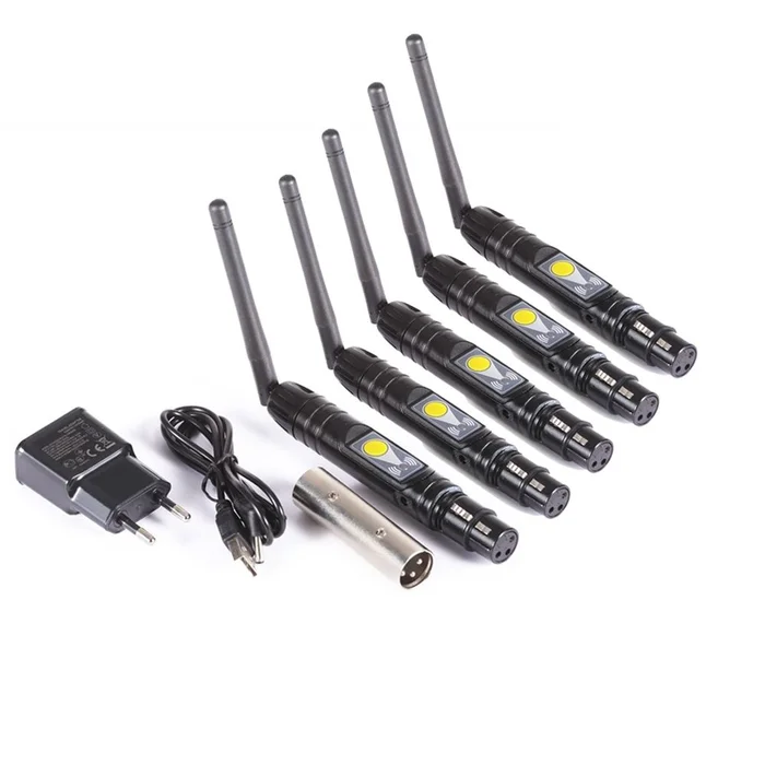 5x ETEC Wireless 2.4G Funk WLAN DMX Sender / Empfänger inkl. Adapter