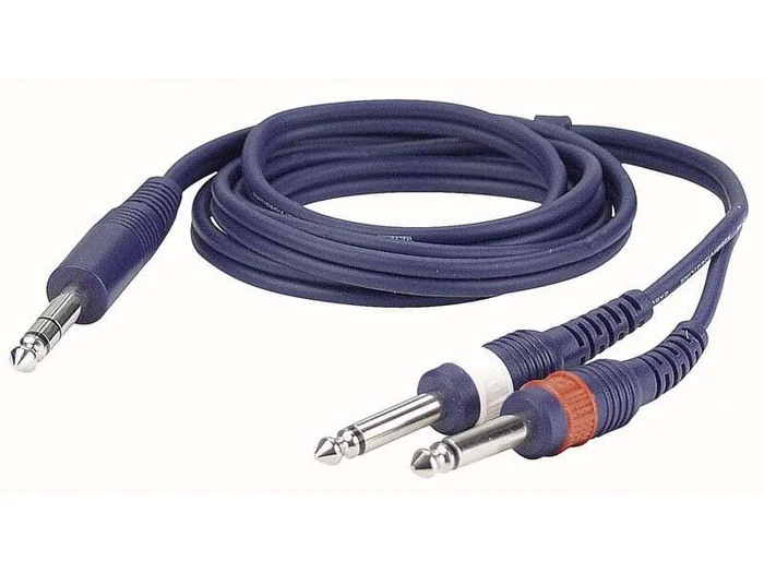 6,3mm Stereo Klinke auf 2x 6,3mm Mono Klinke, 3m