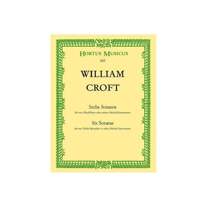 6 Sonaten für 2 Altblockflöten