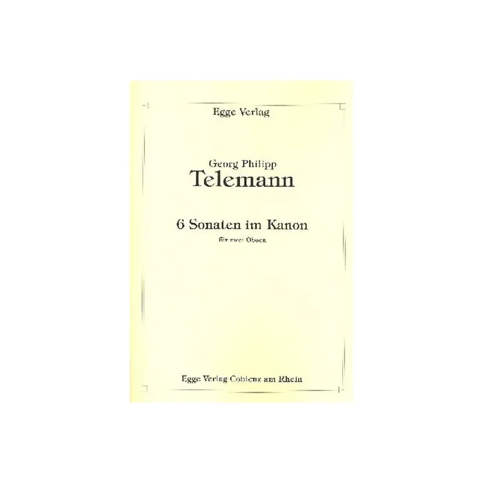 6 Sonaten im Kanon für 2 Oboen