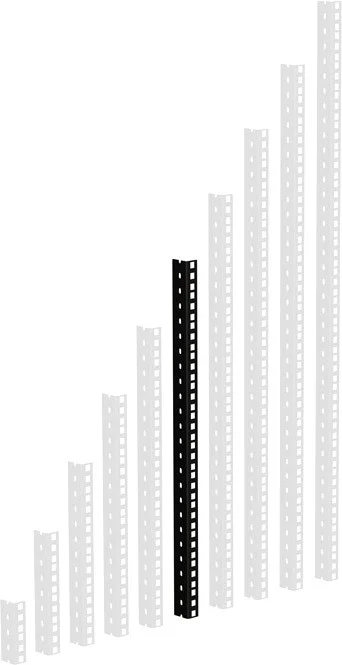 Adam Hall 19″ Parts 61535 B 12 HD Rackschiene schwarz 12 HE
