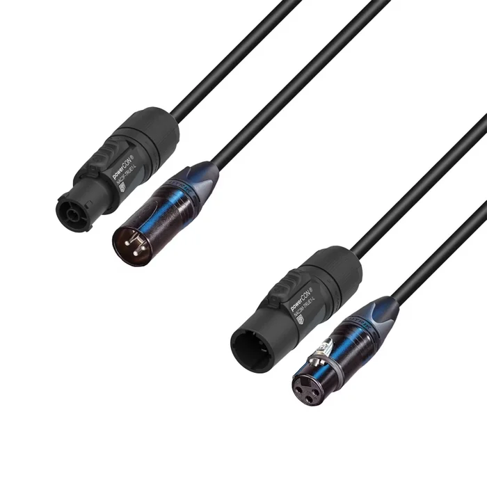 Adam Hall 5 STAR H TCON A 0500 – Audio Hybrid Kabel Powercon True1 + XLR 5m