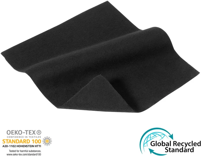 Adam Hall Accessories 0150 EURO – EURO Bühnenmolton „ÖKO“, B1 schwarz 300 cm Breite mit hohem