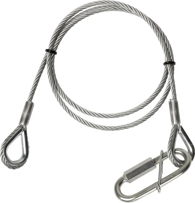 Adam Hall Accessories S 45100 Sicherungsseil 4 mm mit Schraubglied, 1 m