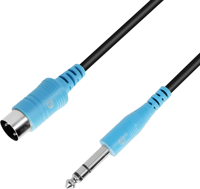 Adam Hall Cables 3 STAR B VMIDI 0090 – TRS Midi Kabel (Typ A) 6,3 mm Klinke TRS auf Midi 5-Pol