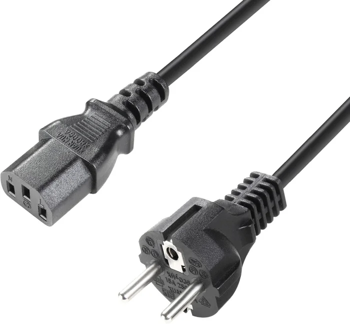 Adam Hall Cables 3 STAR PKD 0500 – Netzkabel IEC C13 x CEE7/7 3 x 0,75 mm² | 5 m