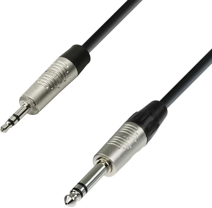 Adam Hall Cables 4 STAR BVW 0300 – REAN 6,3 mm Jack Stereo – 3,5 Jack Stereo 3,0 m