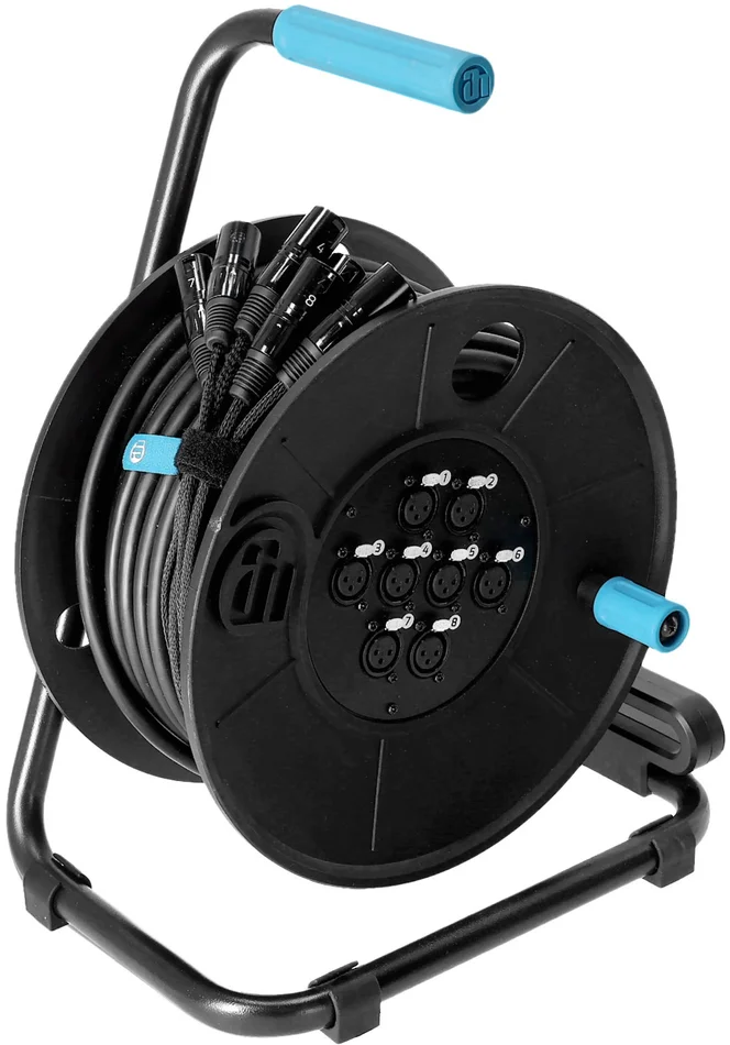 Adam Hall Cables 4 STAR CD 30 MULTICORE 80 – Multicore Kabeltrommel 8-Kanal | 30m