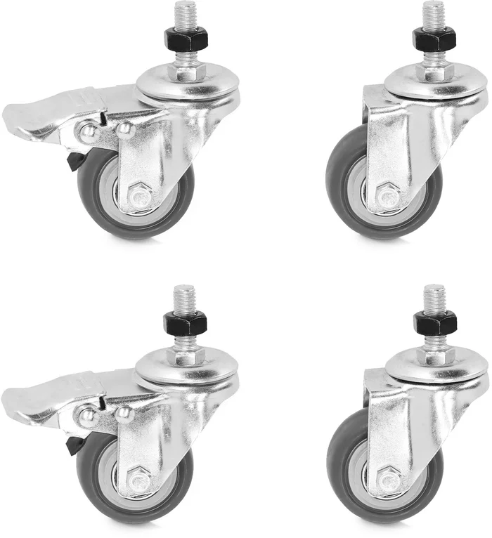 Adam Hall Cables 4 STAR CD CASTOR SET – Set aus 4 Lenkrollen für K4CD450 & K4CD650
