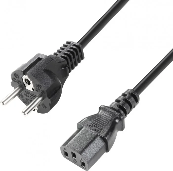 Adam Hall Cables 8101 KA 0100 Kaltgerätekabel CEE 7/7 – C13 1 m