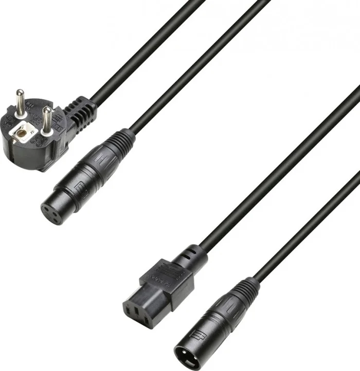 Adam Hall Cables 8101 PSAX 2000 Netz- und Audikabel CEE7/7 & XLR