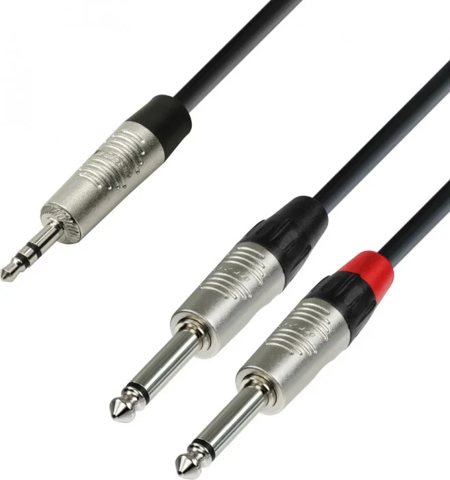 Adam Hall Cables K4 YWPP 0150 Audiokabel REAN 3,5 mm Klinke stereo auf 2 x