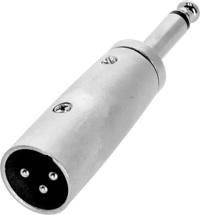 Adam Hall Connectors 4 STAR A JM2 XM3 – Adapter 6,3 mm Klinke Mono male auf XLR male