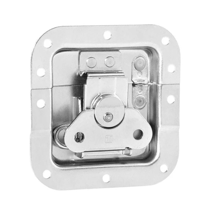 Adam Hall Hardware 17293 SP – Butterfly Verschluss mittel gefedert halb gekröpft 14 mm tief mit Öse