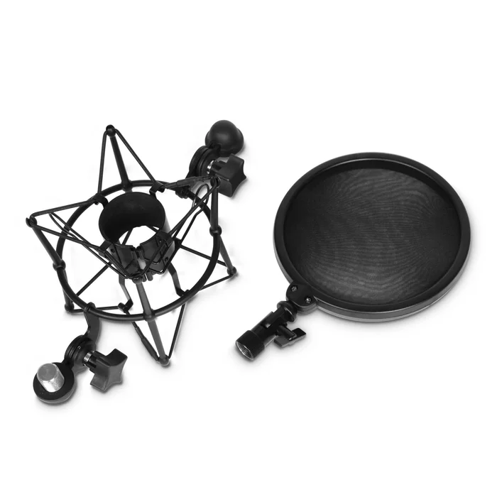 Adam Hall Stands DSM 400 – Mikrofonspinne mit Pop Filter