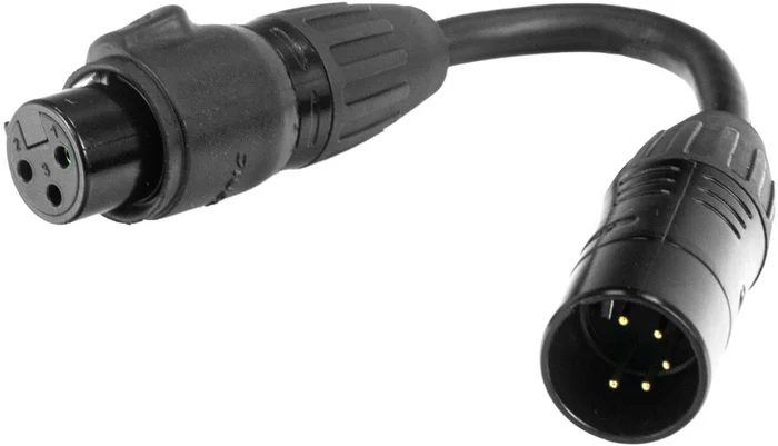 ADJ DMX 5-pin M to 3-pin FM IP65