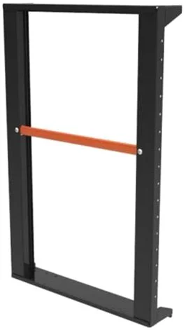 Admiral Slim-line Paneel H 110 schwarz mit orangefarbenem Griff