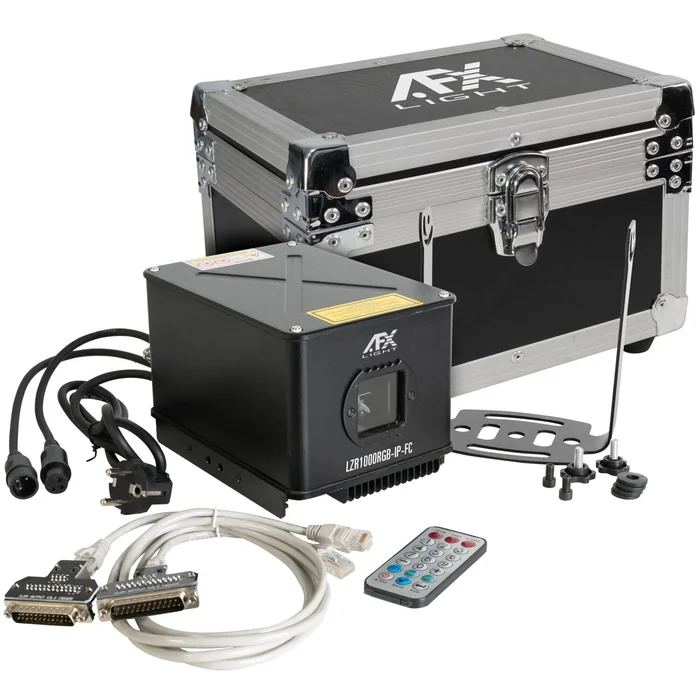 AFX LZR1000RGB-IP-FC 1W RGB ILDA/DMX LASER IM FLIGHTCASE