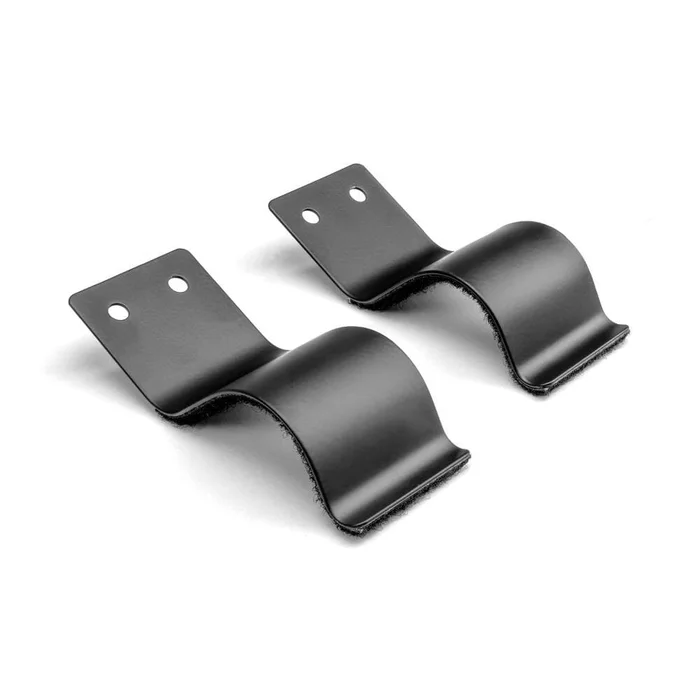 ah Hardware 87999 – 2 x schwarze Befestigungsklammern 95 x 40 mm für Rohre, Beine etc.