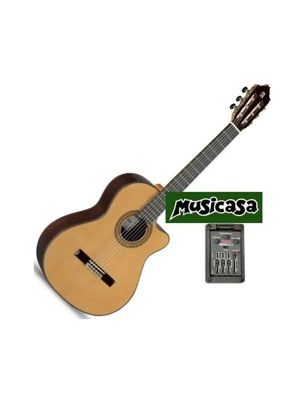 ALHAMBRA 9P-CW-E2 Guitarra clasica amplificada tapa de abeto, Fishman, Estuche