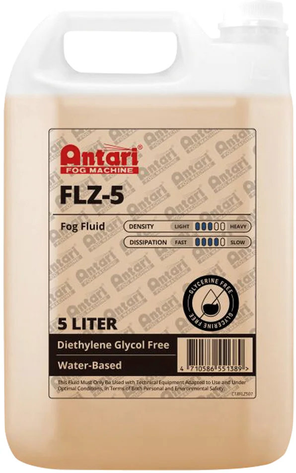 ANTARI FLZ-5 Nebelflüssigkeit 5 Liter – mittlere Dichte
