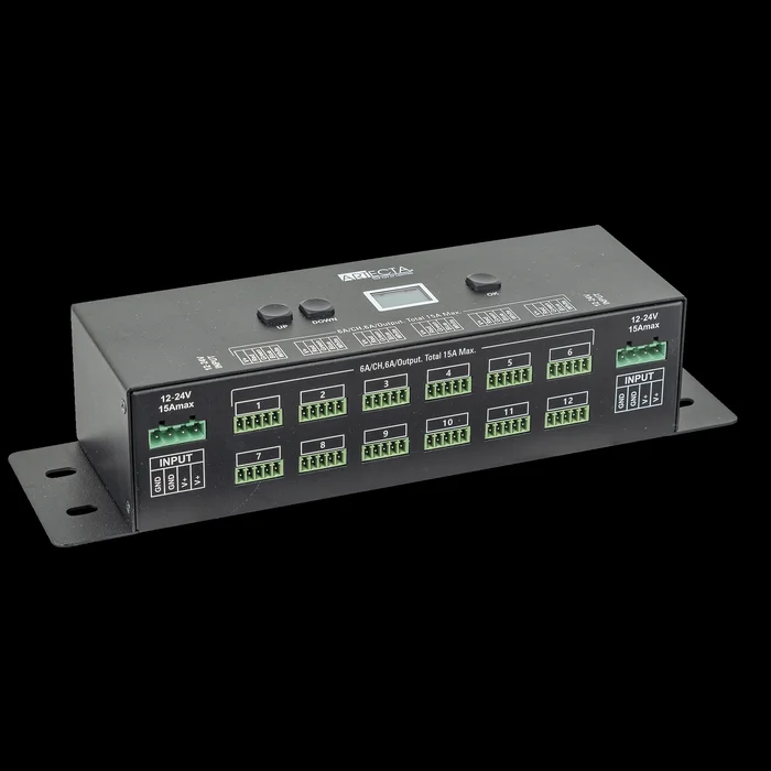 ARTECTA LED DIM-12 PWM-LED-Dimmer mit 12 Kanälen und konstanter Spannung