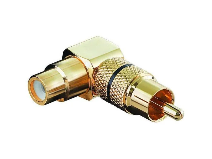 Audio-Adapter mit schwarzem Ring, Cinchstecker > Cinchkupplung