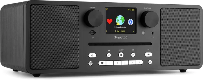 Audizio Naples Digitales Musiksystem CD/BT/DAB+/Internet Schwarz -B-Stock-