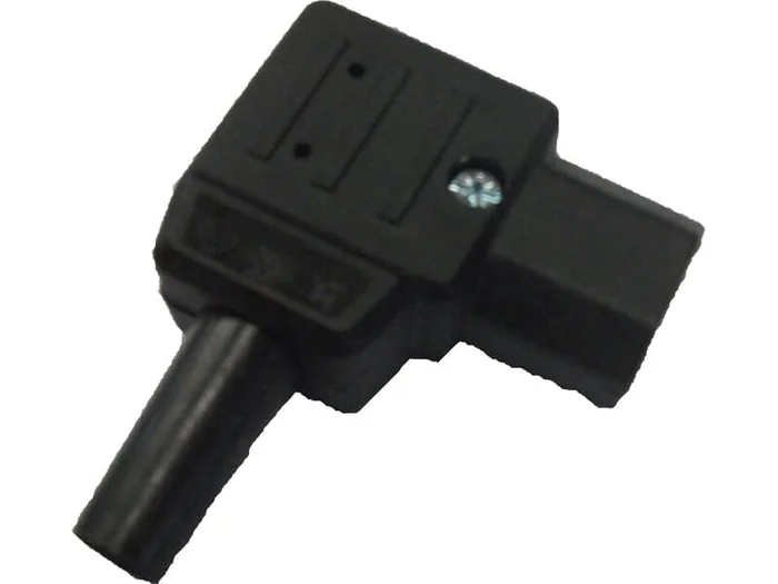 Bachmann IEC-Winkelstecker schwarz, rechts montierbar