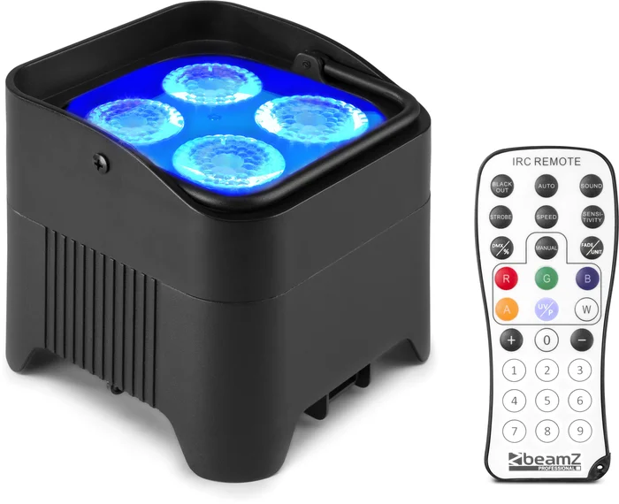 beamZ BBP94W Batterie Uplight Par 4x12W WDMX