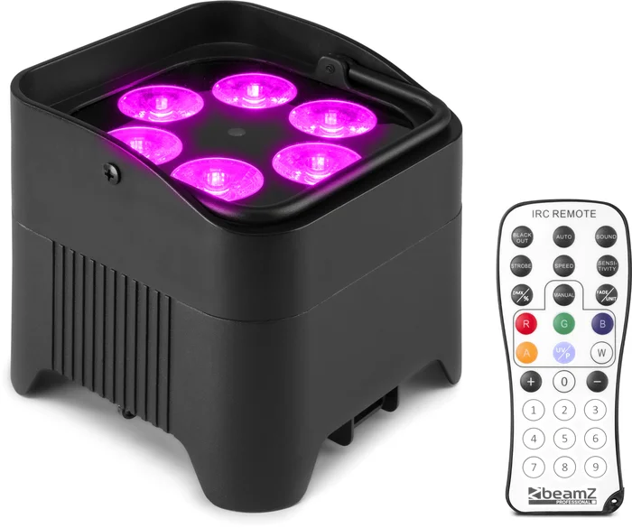 beamZ BBP96S Batterie Uplight Par 6x12W WDMX