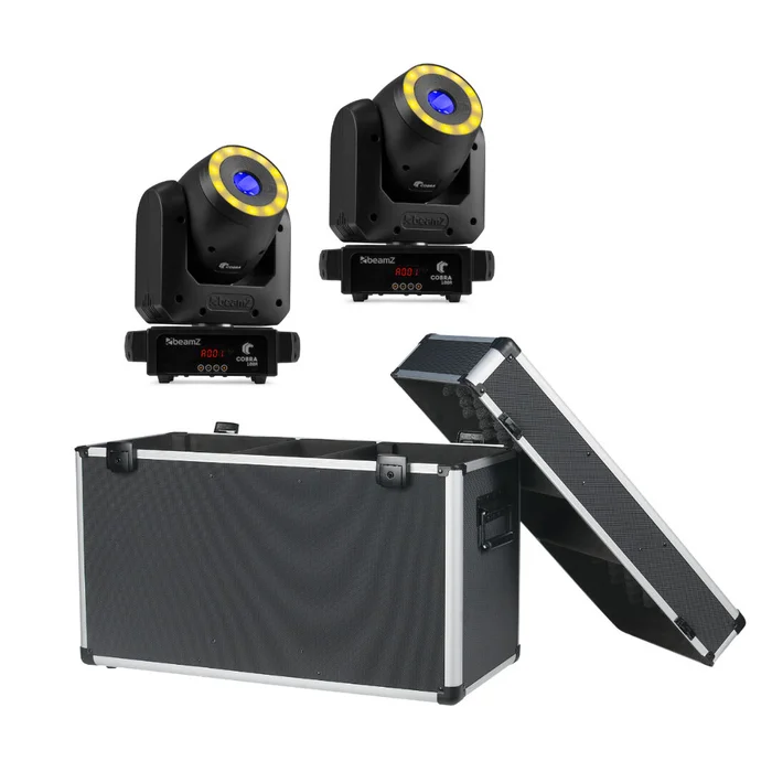 BeamZ Cobra 100R Spot DJ Set – 2 Stück mit Case