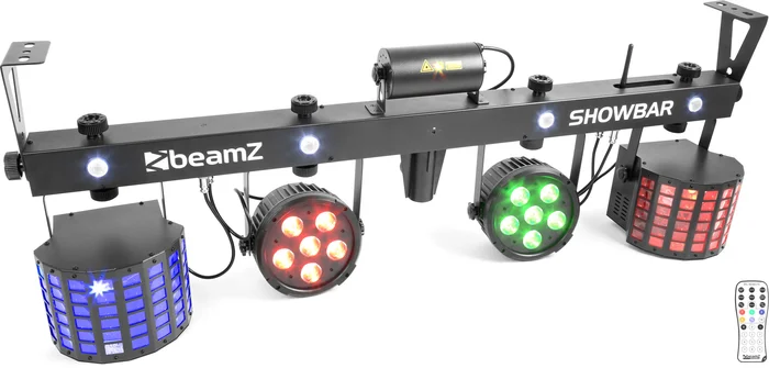 beamZ SHOWBAR 2x PAR, 2x Butterfly und R/G Laser DMX IRC