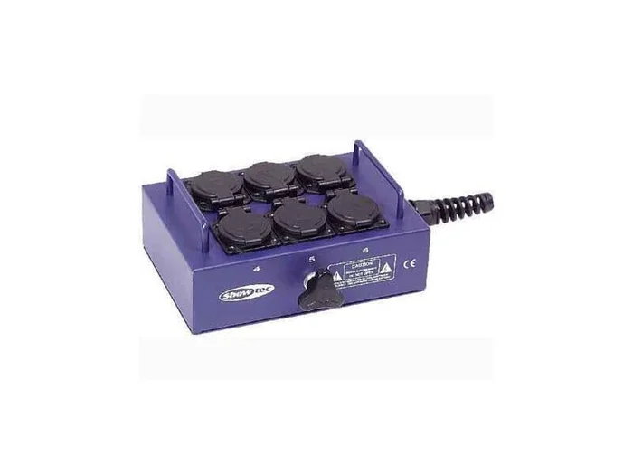 BO-6-PG Powerbox mit 6 Schutzkontakt für Kabelanschluss