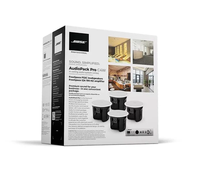 Bose FREESPACE AudioPack Pro, C4W, 230V EU – Weiß, 4x FreeSpace FS2C (weiß) + 1x FreeSpace IZA 190-HZ