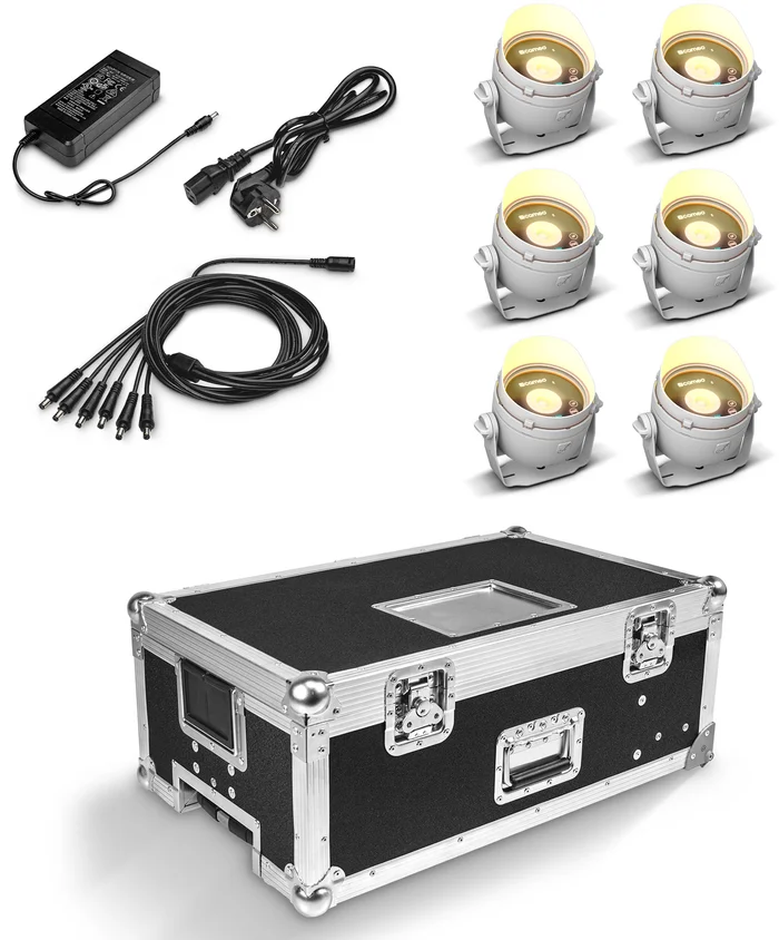 Cameo DROP® B1 TOURING SET – 6 x CLDROPB1 im Lade-Flightcase mit Netzteil