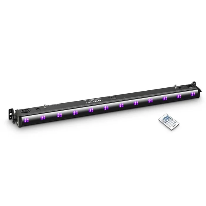 Cameo UV BAR 200 IR 12 x 3 W UV LED Bar in schwarzem Gehäuse mit IR-Fernbedienung