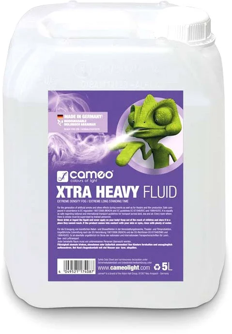 Cameo XTRA HEAVY FLUID 5L Nebelfluid mit sehr hoher Dichte und Standzeit