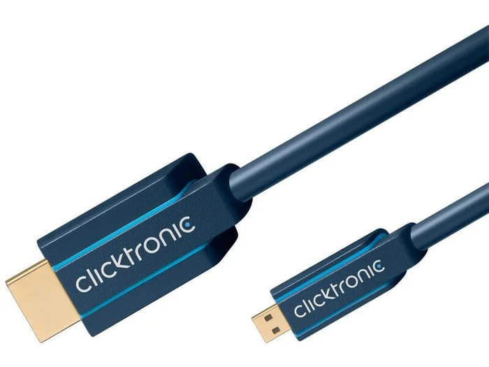 Clicktronic Casual Micro-HDMI™Adapterkabel Ethernet, 2,0m HDMI auf Micro-HDMI