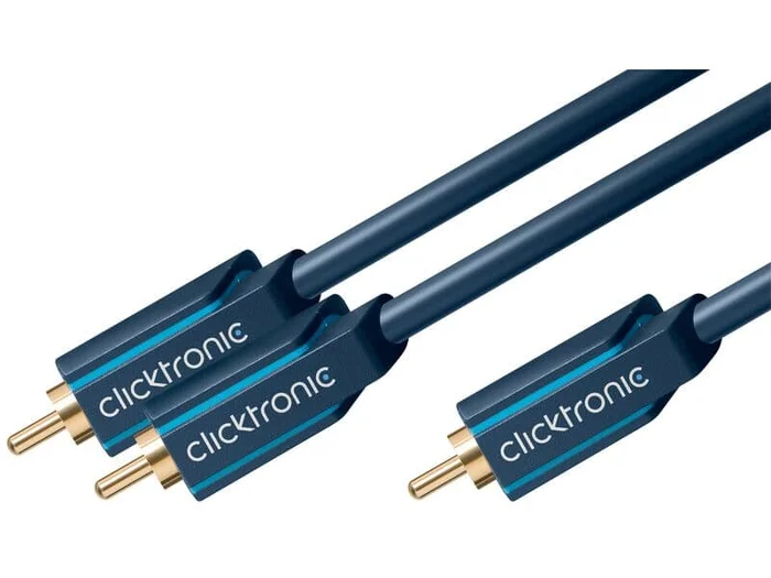 Clicktronic Casual Subwoofer Kabel (Cinch-Stecker/2x Cinch-St.), 5,0m Y-Kabel